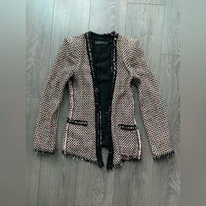 Women's Tweed Jacket - Black and Brown